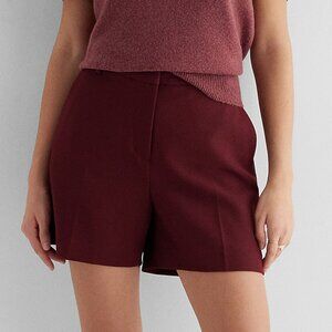 Express Women’s Editor Studio Stretch Twill Tailored Shorts Size 8 Wine Burgundy